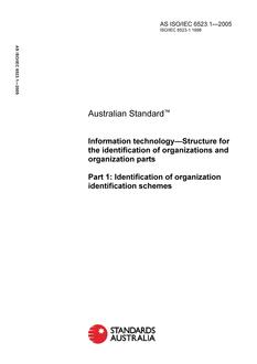 AS ISO IEC 6523.1-2005