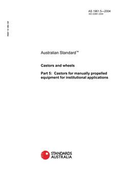 AS 1961.5-2004 PDF - Australian Standards Store