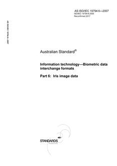 AS ISO IEC 19794.6-2007