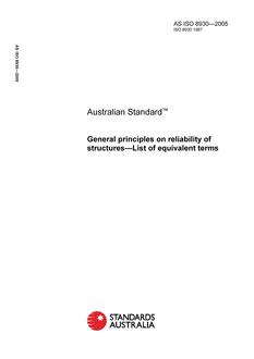 AS ISO 8930-2005 PDF - Australian Standards Store