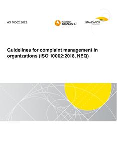 AS 10002:2022 AS 10002:2022